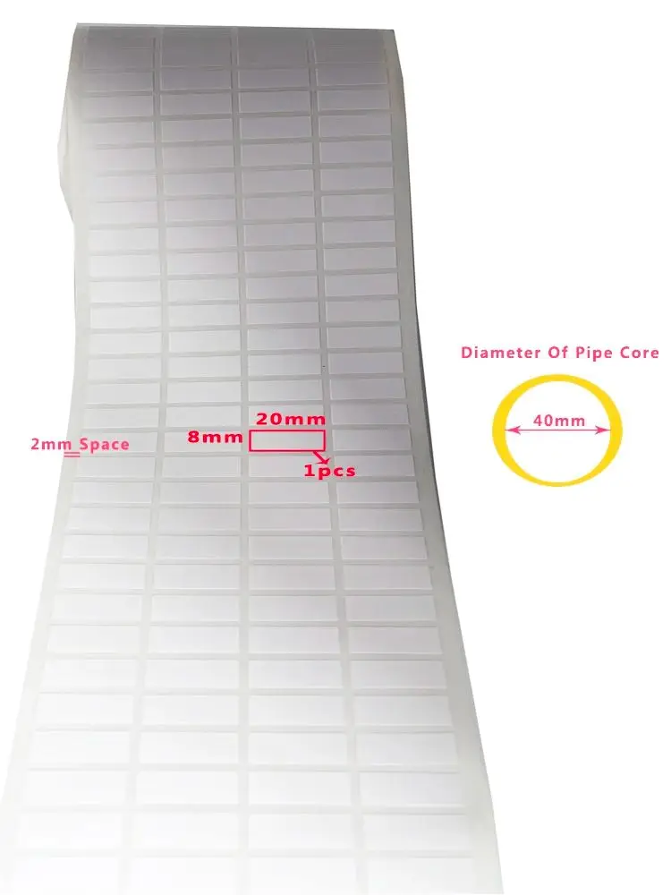 Strong Adhesive 4 Rows White Label Stickers Diamond Tag used for commodity price documents Or packaging and other Sticker labels