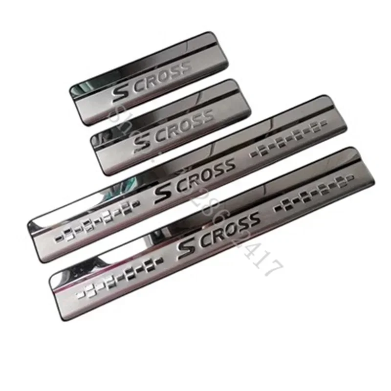 Para SUZUKI SX4 S-CROSS SCROSS 2011 2012 2013 2014-2016 accesorios de coche umbral de puerta de acero inoxidable protector de placa protectora