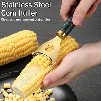 Stainless Steel Corn Stripper Efficient Cob Peeling Durable Thresher Kitchen Must Have for Fresh Corn Lovers 1PC