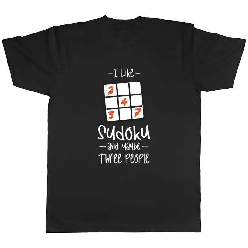 Funny I Like Sudoku Mens T-Shirt and Maybe Three People Unisex Tee Gift