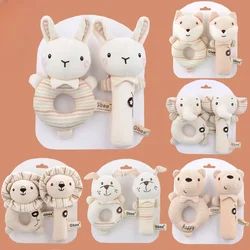 Baby Rattles Soft Cartoon Cute Plush Animal Rattles Toys Child Educational Handbells Soft Toddler Baby Comfort Toys игрушки для