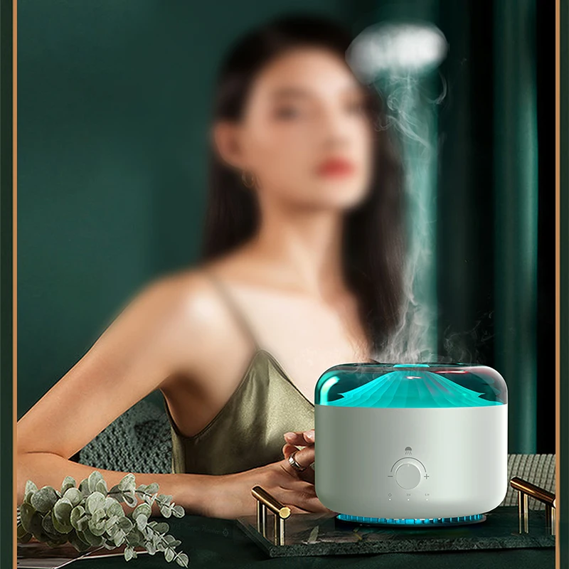 

Air Humidifier Intelligent Smoke Ring Aromatherapy Diffuser 1.3L Large Capacity Essential Oil Atomizer Colorful Night Light