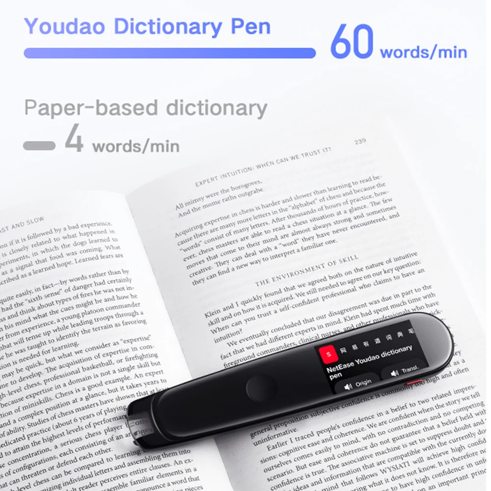 Youdao Translator Pen 2 Scan Voice Translation Real-time For English Chinese Language Translator Pen Learner（English Interface）