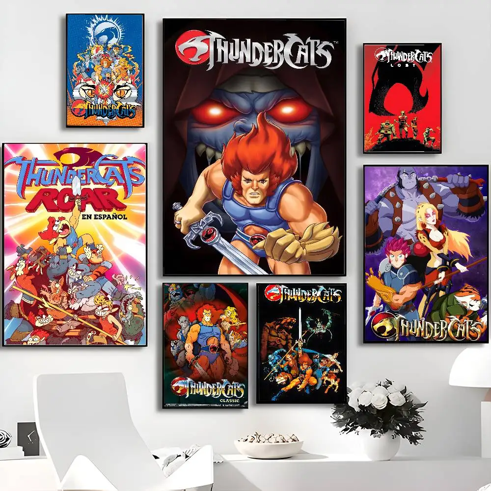 Retro T-ThunderCats-S Vintage Posters Sticky Vintage Room Home Bar Cafe Decor Kawaii Room Decor