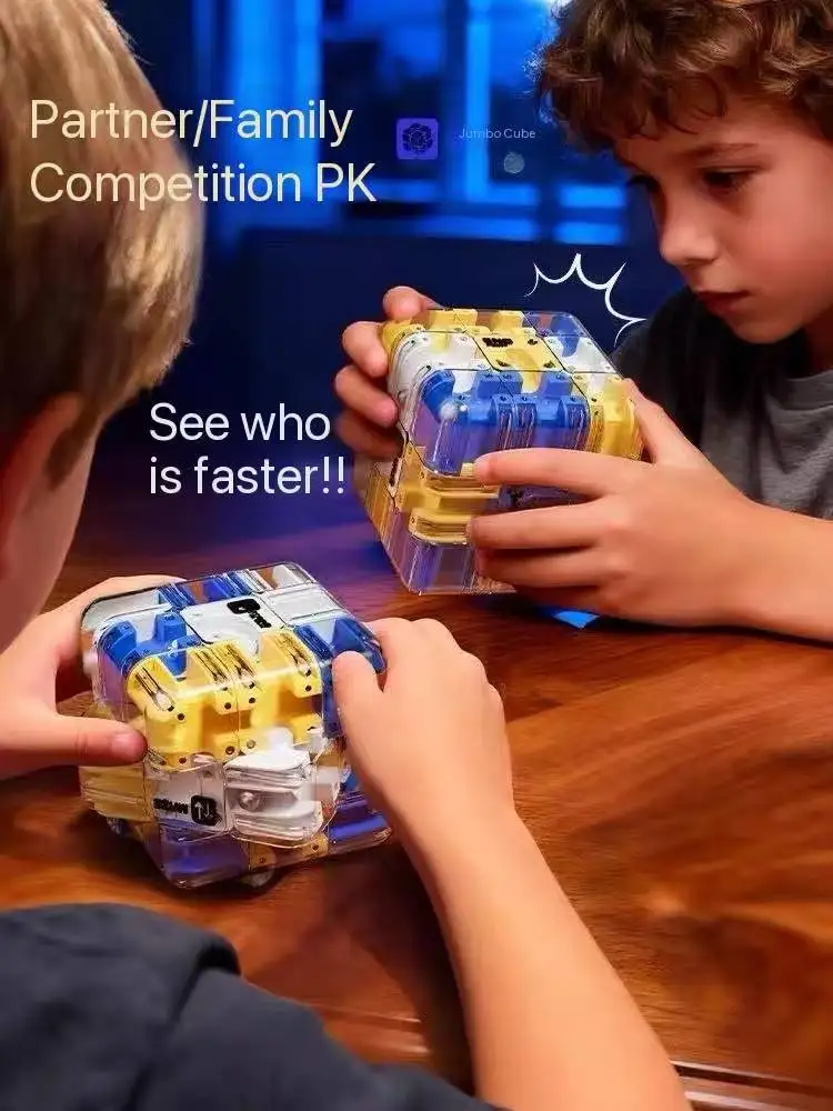 Cube magique labyrinthe 3D, Puzzle Transparent à Six faces, Cube de vitesse, jouets labyrinthe pour enfants, jouets éducatifs, cadeau de fête d'anniversaire