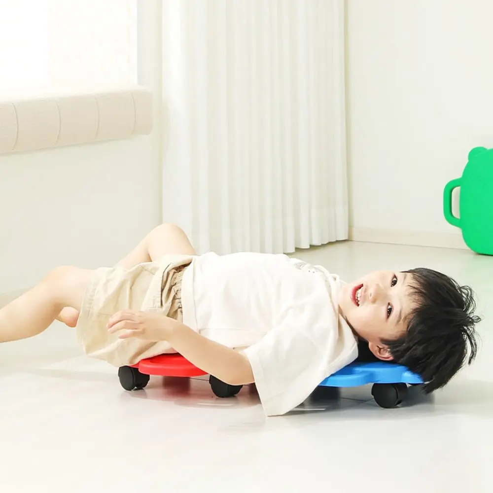 

Детский 4-колесный самокат с бесшумным дизайном, износостойкий с ручками, самокат для тренировки баланса, портативный для творчества