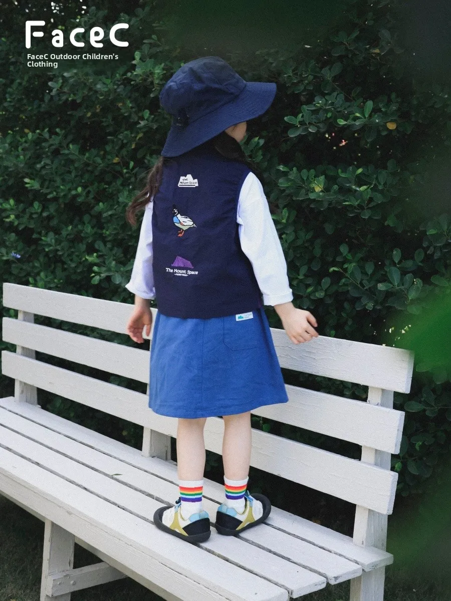 Quick Dry Zipper Vest for Kids Outdoor Workwear Unisex Spring Autumn New Style Nylon Fabric Regular Length Safety Class B