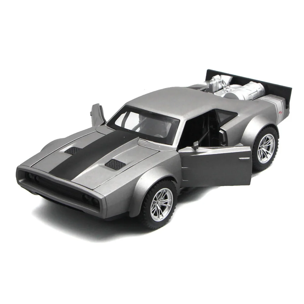 Jiaye 1:32 Scale Dodge 1970 Ice Charger Alloy Diecast Model Toy as Seen in Fast & Furious 8 Pull-Back Car Toy