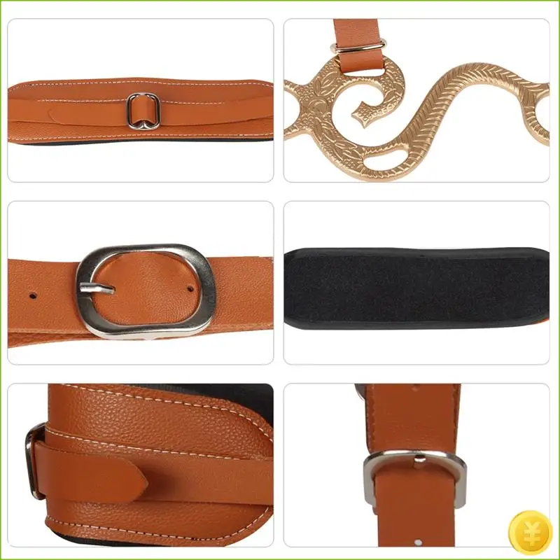 NEW-Horse Bit Brown Bridle Leather Padded English Western Adjustable Nose Curb Chain Horse Riding Equestrian Equipment