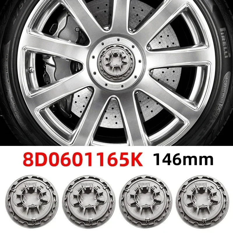 

4pcs 146mm 8D0601165K Grey Black Wheel Center Hub Caps Rim Caps Emblems Badge logo for audi Quattro TT A2 A3 A4 A8 S6 Q5 Q7 RS6