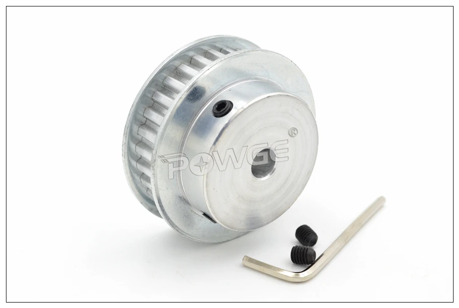 POWGE 26 Teeth XL Timing Pulley Bore 6/8/10/12/14/19/20mm Fit W=10mm XL Timing Belt 26T 26Teeth XL Synchronous Belt Pulley 26-XL