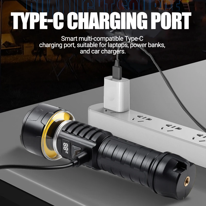 COB LED Taschenlampe Wiederaufladbare Laterne 7-core Camping Taschenlampe Rot Licht Waming Lampe Kann Stativ Outdoor Wandern Notfall Installieren