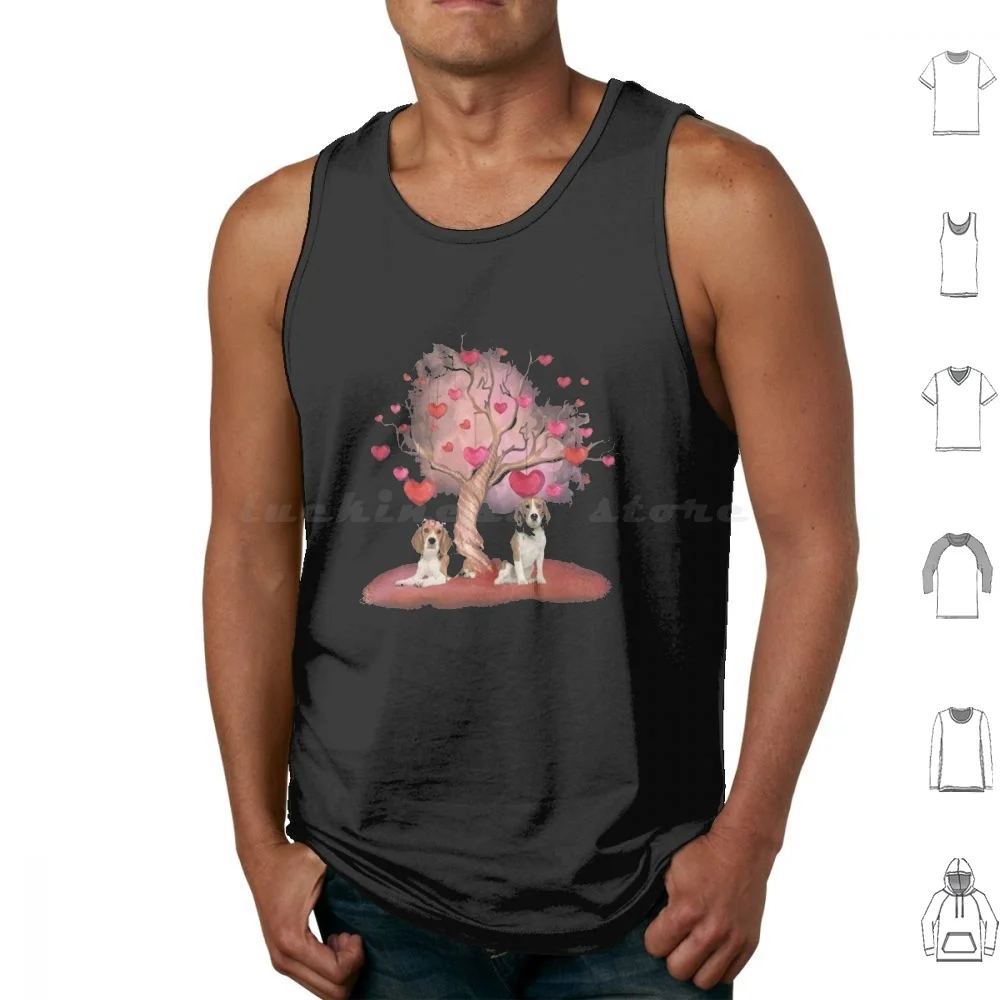 Beagle Heart Tank Tops Print Cotton Beagle Beagle Beagle Dog Beagle Dogs Beagle Ideas Beagle For Men Beagle For