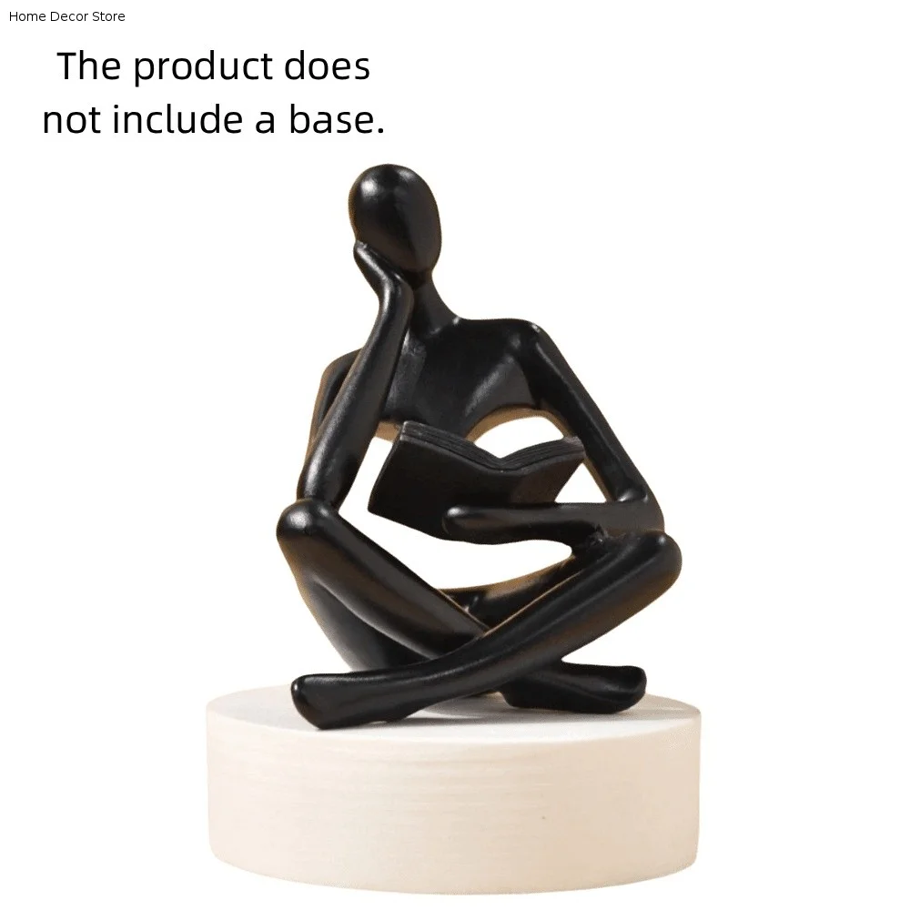 Abstract The Thinker Statue Modern Resin Bookshelf Reading Sculpture Creative Decorative Sculpture Art Decor Bookshelf
