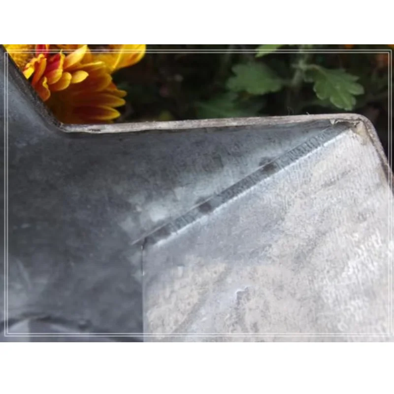Farm Style Rustic Galvanized Metal Star Shaped Flower Pot
