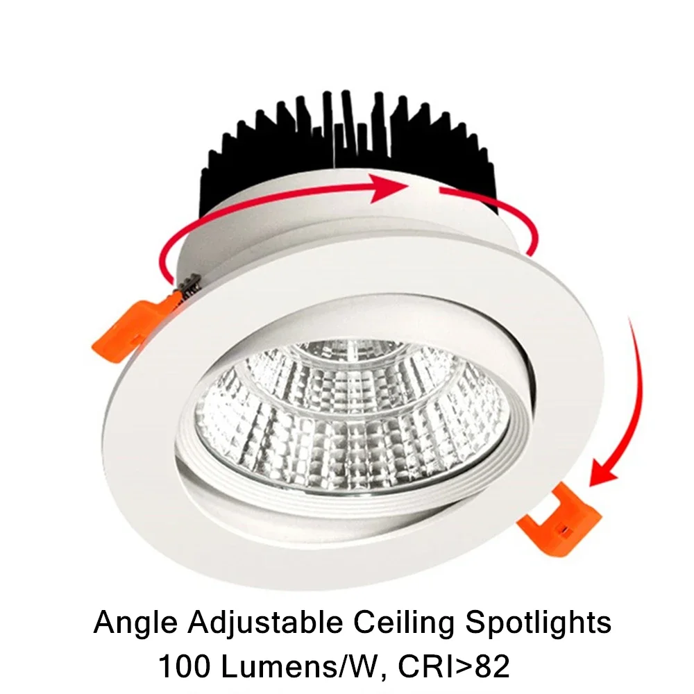 Super Bright Epistar COB LED Recessed Downlight 5W 9W 12W Warm White/Natural White/Cold White LED Ceiling Spot Light AC220V