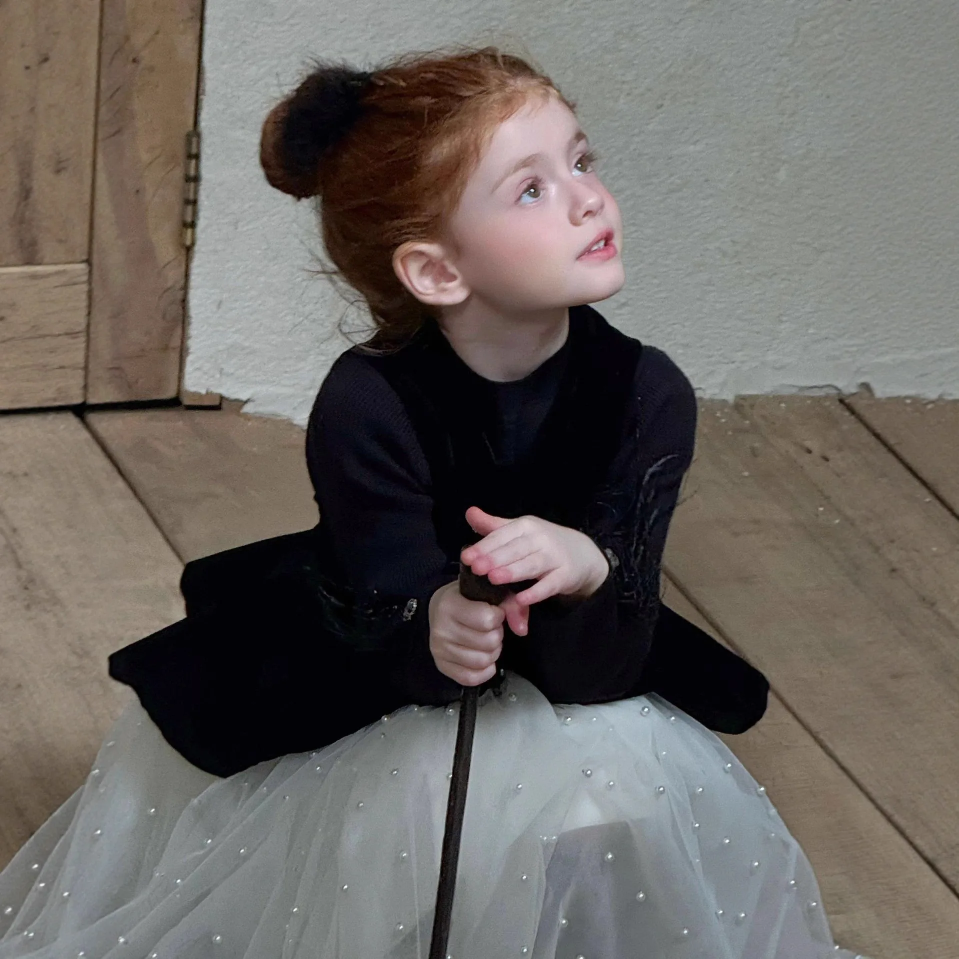 

2025 Autumn New Children Clothing Korean Children Velvet Vest Pearl Yarn Skirt Girls Dress Princess Dress Birthday Dress