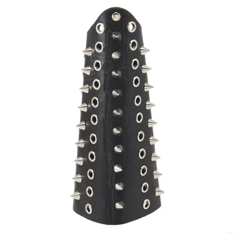 Admobus gantelet médiévaux rivetés à riveted PU Rived Rived Rived Riveted pour les passionnés cosplay mode Punk H7EF