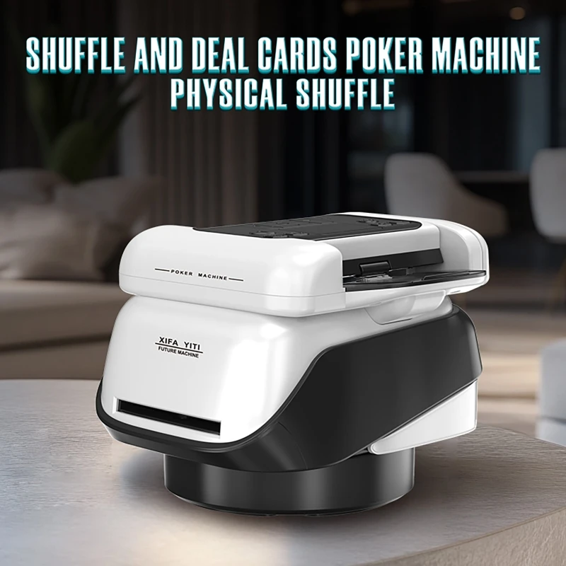 

Automatic Card Dealer OLED Shuffler Rechargeable Shuffling Dealing Electric Playing Cards Dealer For Outdoor Camping Parties