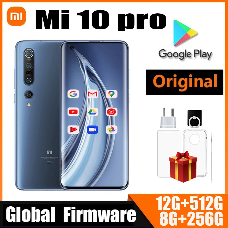 Xiaomi 10 Pro Smarphone Mi 5G Snapdragon 865 Telefon komórkowy 108 MP Aparat 4500mAh Bateria Android Telefon używany telefon