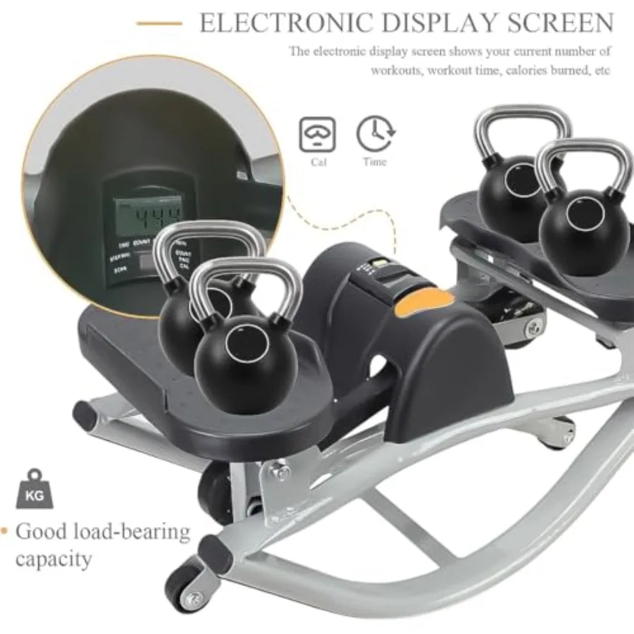 سائر صخرية مدمجة محمولة من الجانب إلى الجانب، سائر جانبي منخفض التأثير للركبتين والمفاصل مع شاشة رقمية لزمن المسار