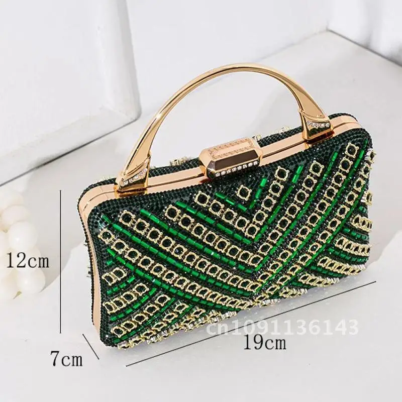 

Fashion Women's Clutch sac with Top Handle Sparkly Diamond Handbag Shoulder Bags Purse de femme Evening luxe Wedding