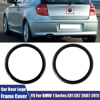 Auto Heckklappe Hinten Logo Rahmen Abdeckung Dekoration Trim Matt/Glanz Schwarz Fit Für BMW 1 serie E81 E87 2007 2008 2009 2010 2011