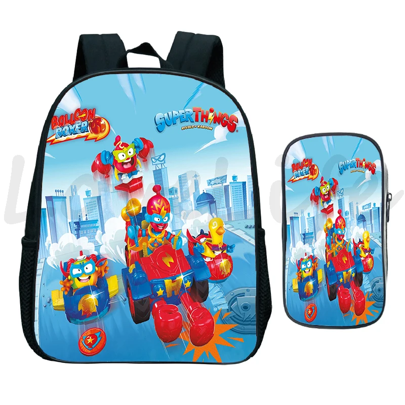 Superzings Series 8 Backpack Pen Bag 2Pcs/Set Kindergarten Bags Children Bookbag Super Zings School Bags Kids Rucksack Mochila