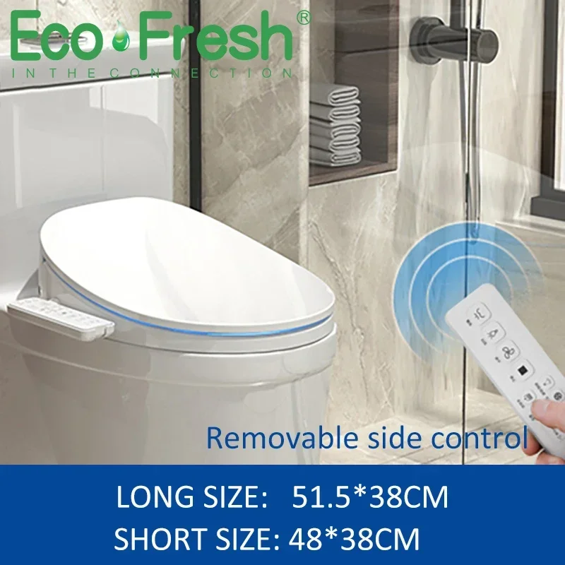 EcoFresh Round shape Smart toilet seat  Electric Bidet cover intelligent bidet heat clean dry Massage care for child woman