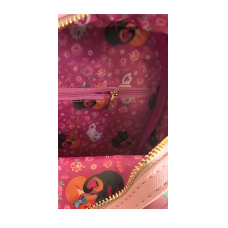 2025 nuevo en Stock Disney los Aristogatos lindo gato Floral Mini mochila Kawaii pequeña mochila para mujeres niñas bolso Casual de moda
