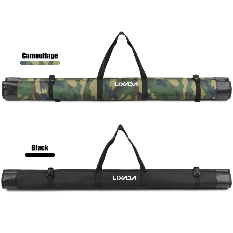 Lixada Fishing Rod Case Portable Soft Case Folding Pole Storage Bag Organizer Pole Set