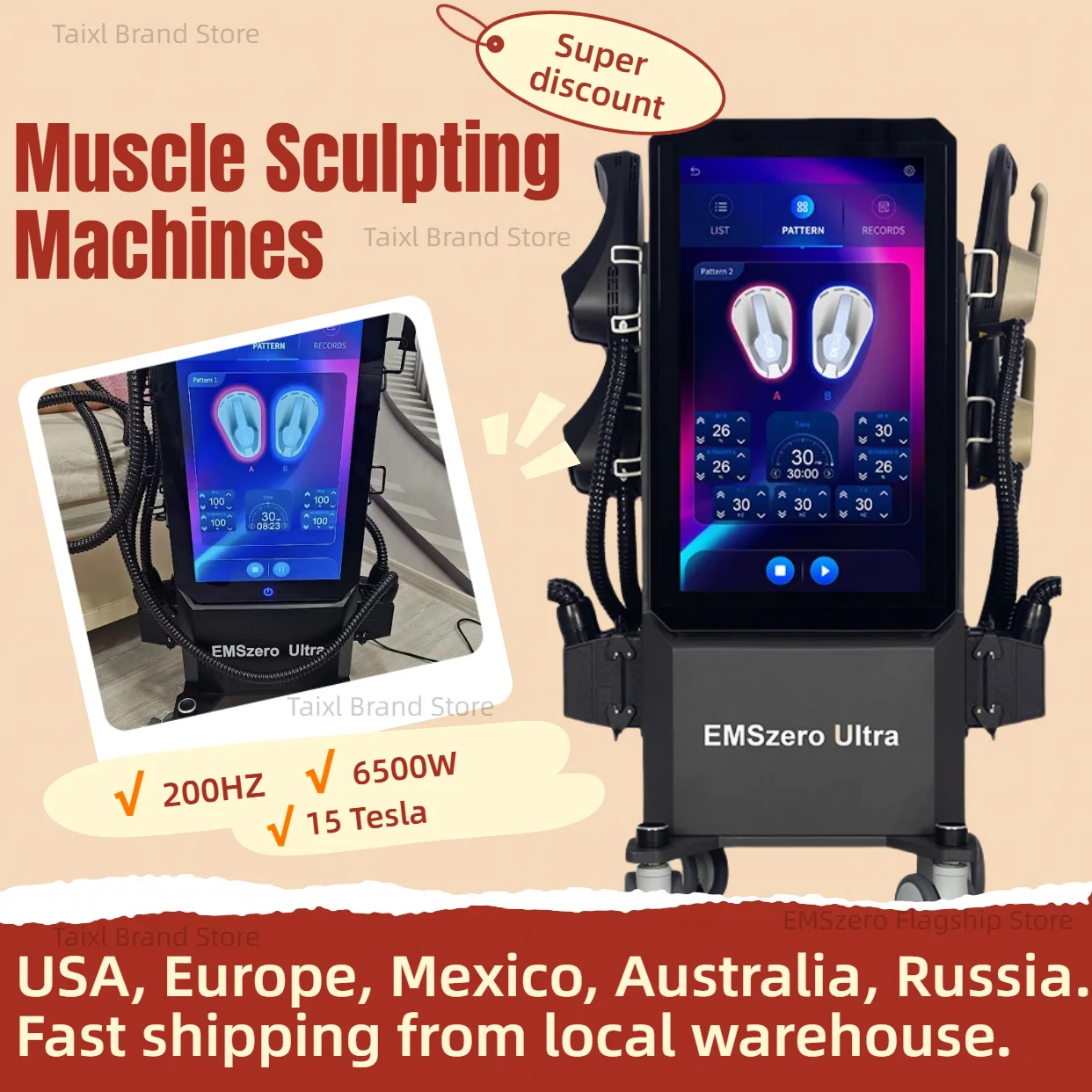 

EMSZERO Ultra Therapy 15 Tesla 6500W Hiemt Lose Weight Body Slim Muscle Stimulation Professional NEO Machine