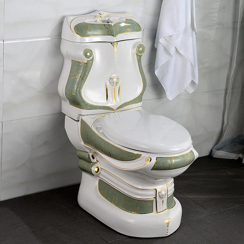 Toilet Relief Luxury Color Gold Green Blue Toilet High-End Home Villa Toilet