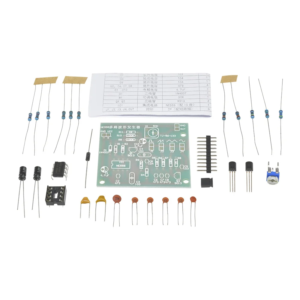 DC 6-12V NE555 Pulse Generator Module Sine/Triangle/Square Wave generator multi-channel Waveform Signal Generator DIY Kit