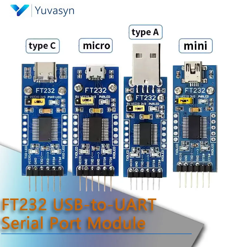 FT232 Module USB to UART Serial Module USB to TTL FT232RL/RNL Serial Communication Module FT232RNL Chip for Android