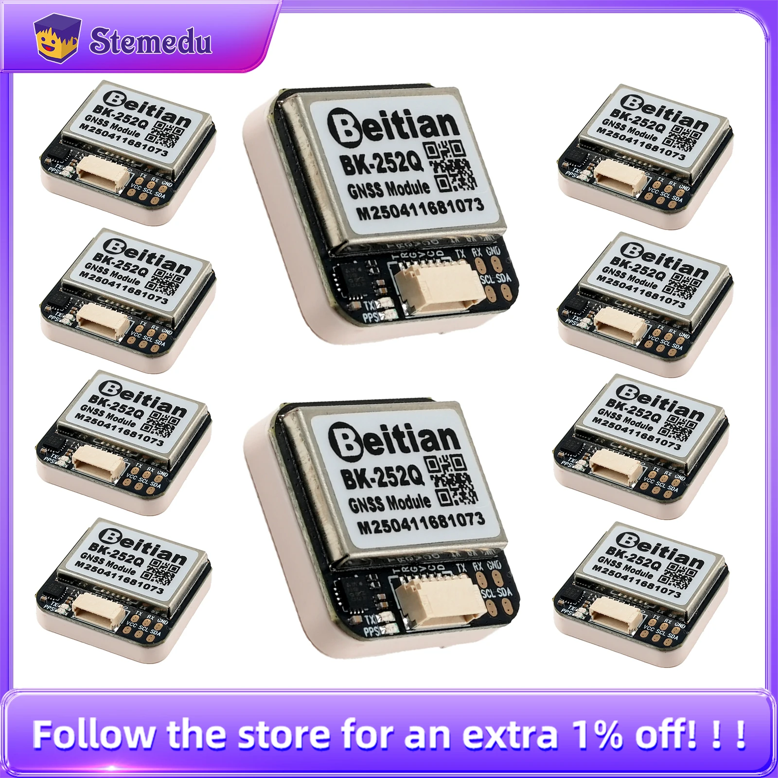 Beitian BK-252Q GPS GNSS модуль QMC5883 компас M9140 чип GPS/ГЛОНАСС/BDS/Galileo1.5m CEP для дронов/автомобилей DIY проекты