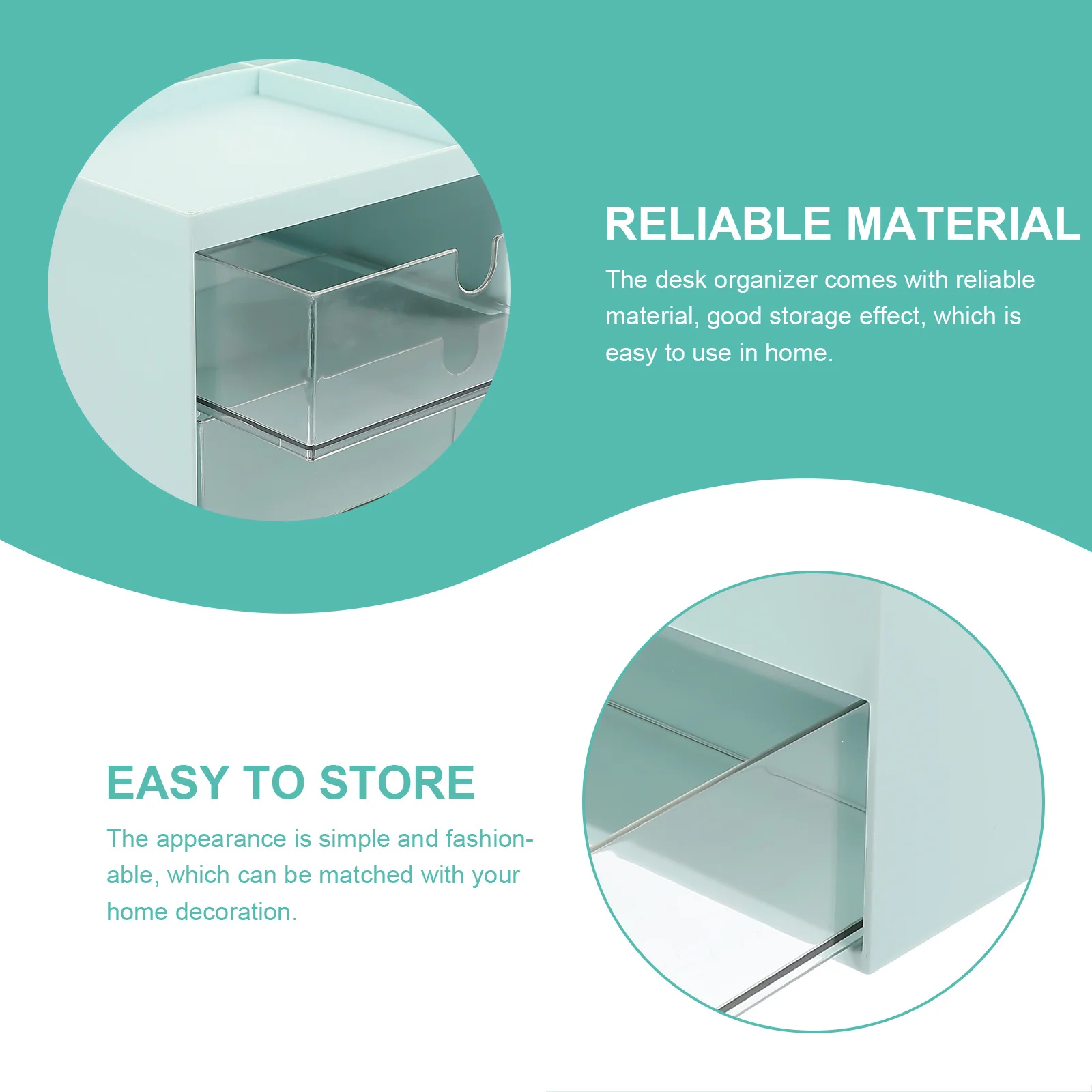 

Desk Plastic Desktop Storage Box Tabletop Organizer Drawer Style For Stationery Makeup Office Supplies Storage Case