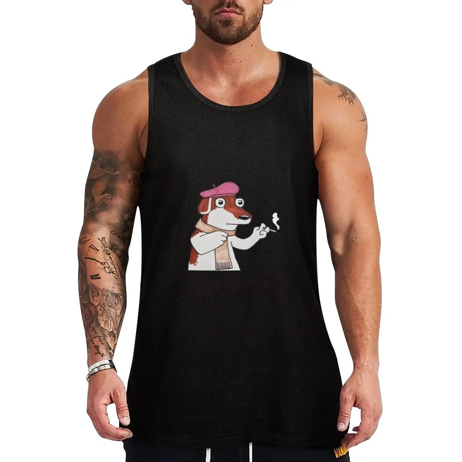 

Art dog Tank Top gym shirt man gym Men's t-shirts Top summer gym t-shirts