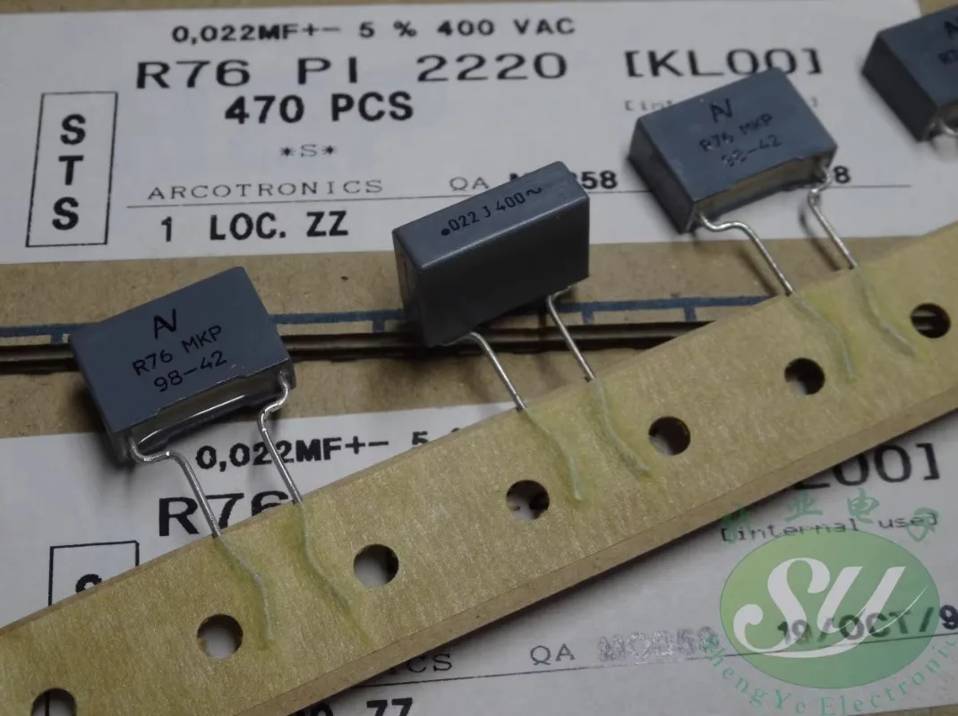 10PCS AV R76PI2220KL00J 0.022uf/400VAC 22nf 223 ใหม่ตัวเก็บประจุฟิล์ม