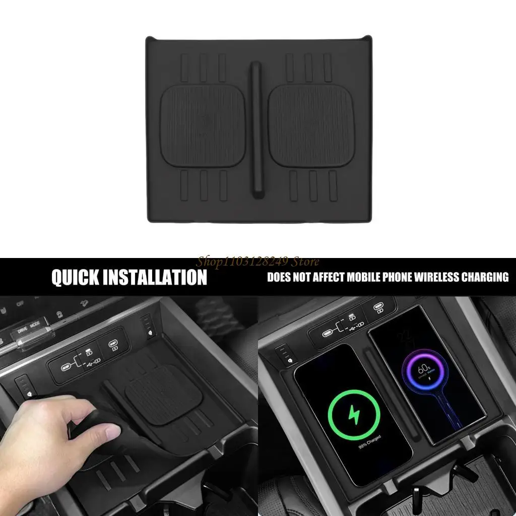 

N5KD Беспроводная зарядка силиконовой силиконовой мат. Не скользите зарядная площадка 225 мм для безопасной и эффективной для