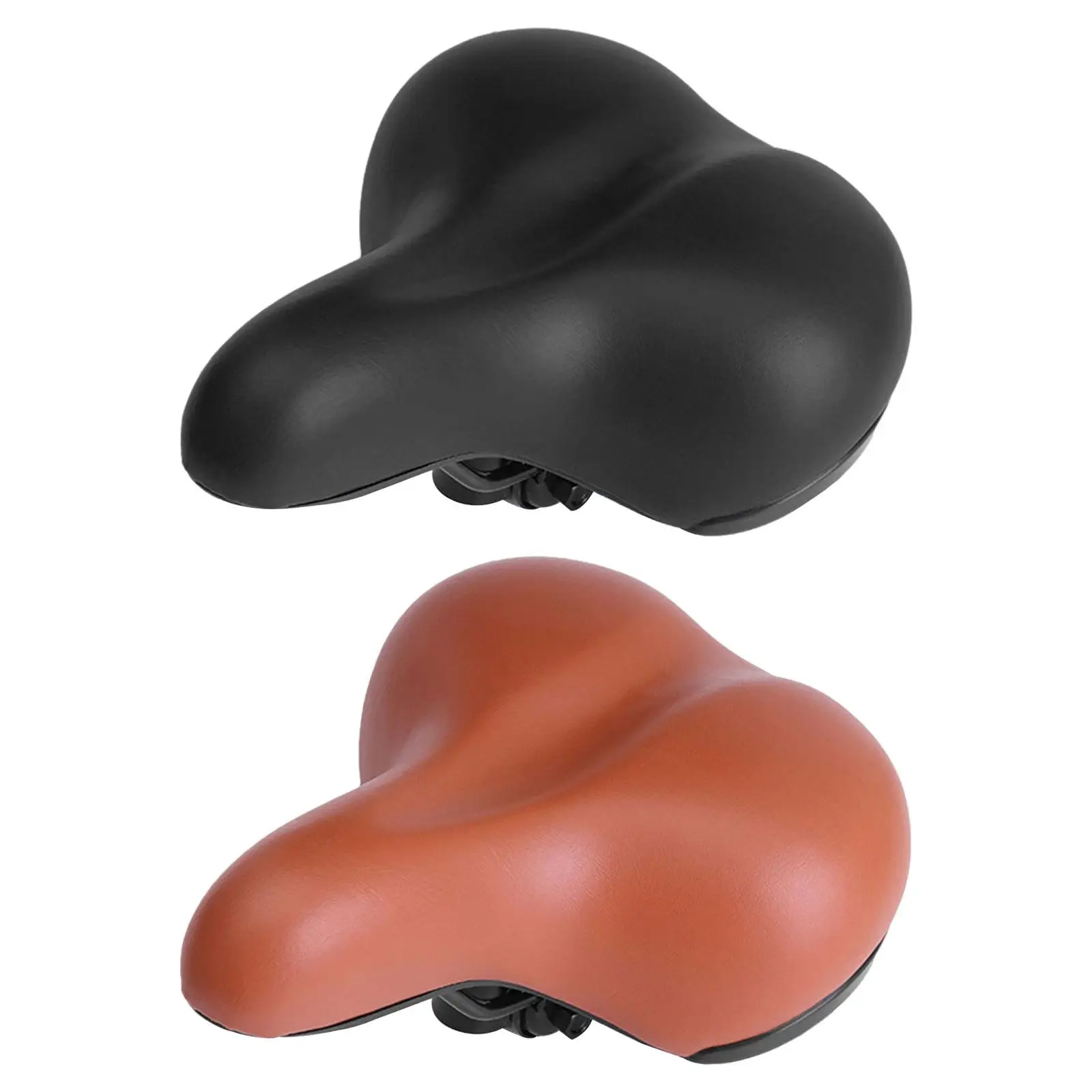 Bicycle Saddle Seat Mountain Bike Cushion Wear Resistant Skidproof PU Leather Women Men Wide Saddle Bike Seat for Mountain Bike