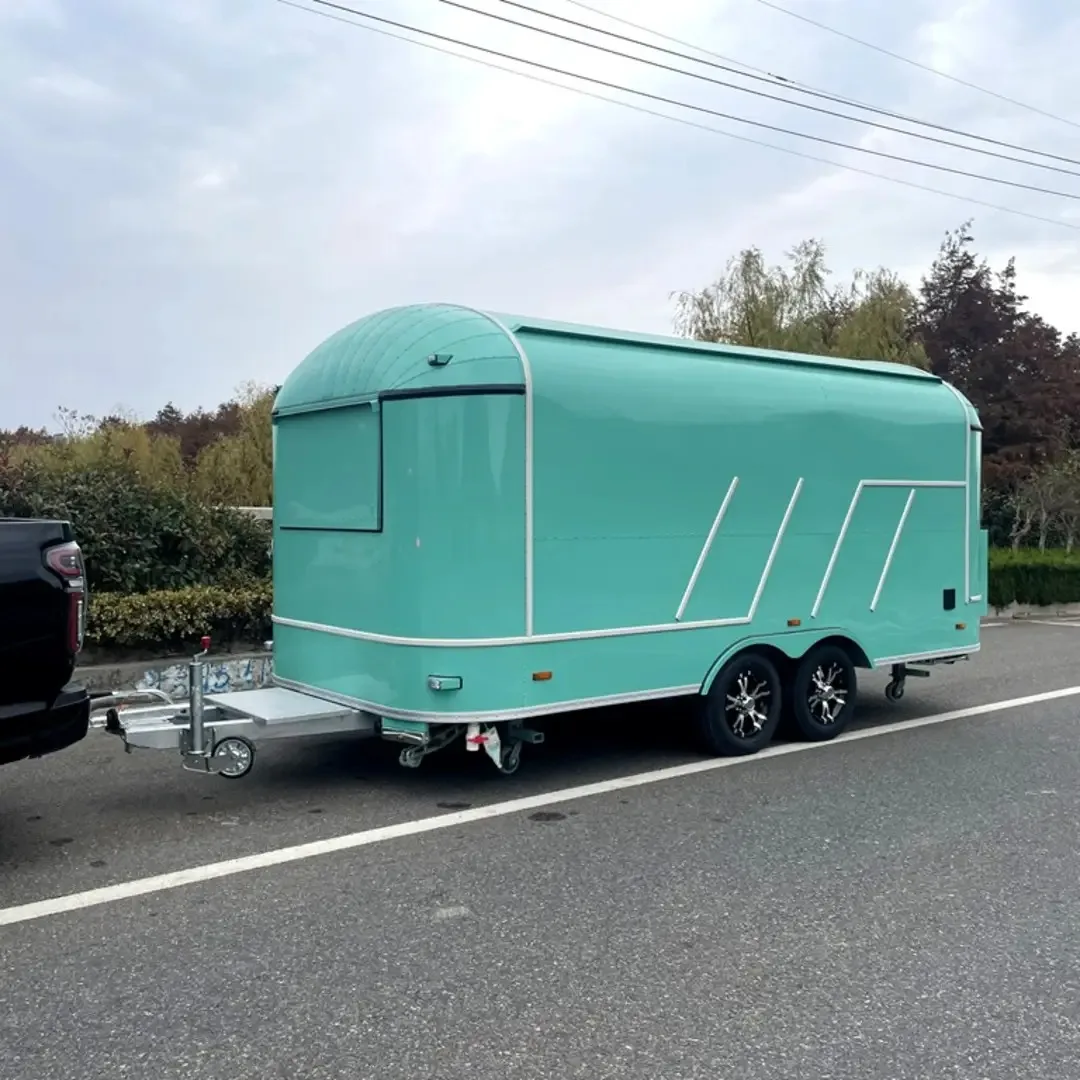 

Customized Burger Van Coffee Shop Smoothie Catering Trailer Mobile Waffel Hot Dog Cart Fast Food Truck Fully Equipped
