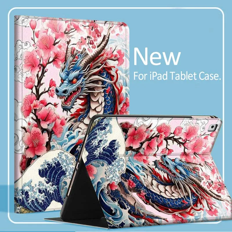 

Ancient style anime dragon For iPad Pro Air Mini 1 2 3 4 5 6 7 7th 8th 9th 10th 11th 10.2 9.7 10.5 10.9 11 2024 2025 Tablet Case