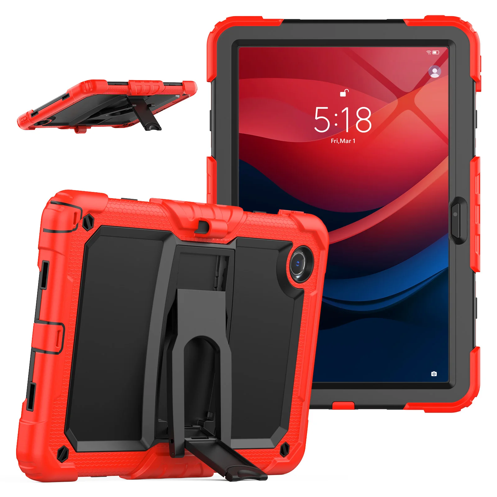 

Heavy Duty Case For Lenovo Tab M11 K11 TB330FU TB331FC Xiaoxin Pad 2024 11 inch Rugged Stand Cover PC Silicone Shockproof Coque