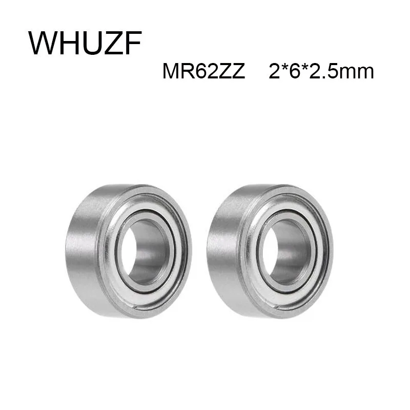 

WHUZF Free Shipping MR62ZZ Bearing 10/20/50pcs 2*6*2.5 mm ABEC-5 Miniature MR62 ZZ Ball Bearings Chrome Steel Quality R-620 W52