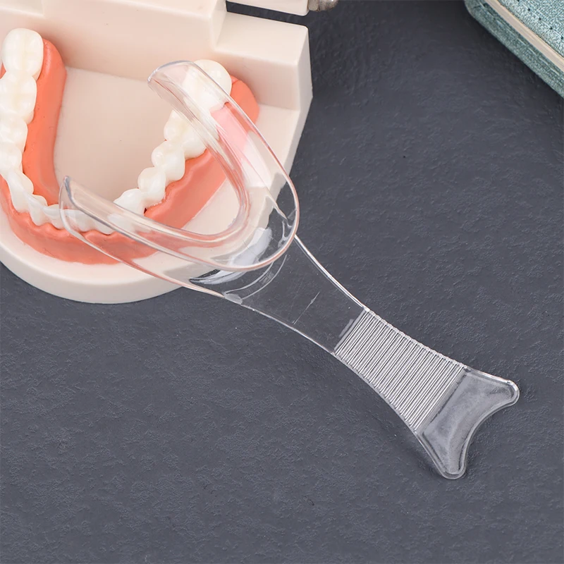 1Pcs Dental Intraoral Cheek Mouth Lip Retractor Opener Side Hook Mouth Expanders Transparent T-Shape Dental Materials