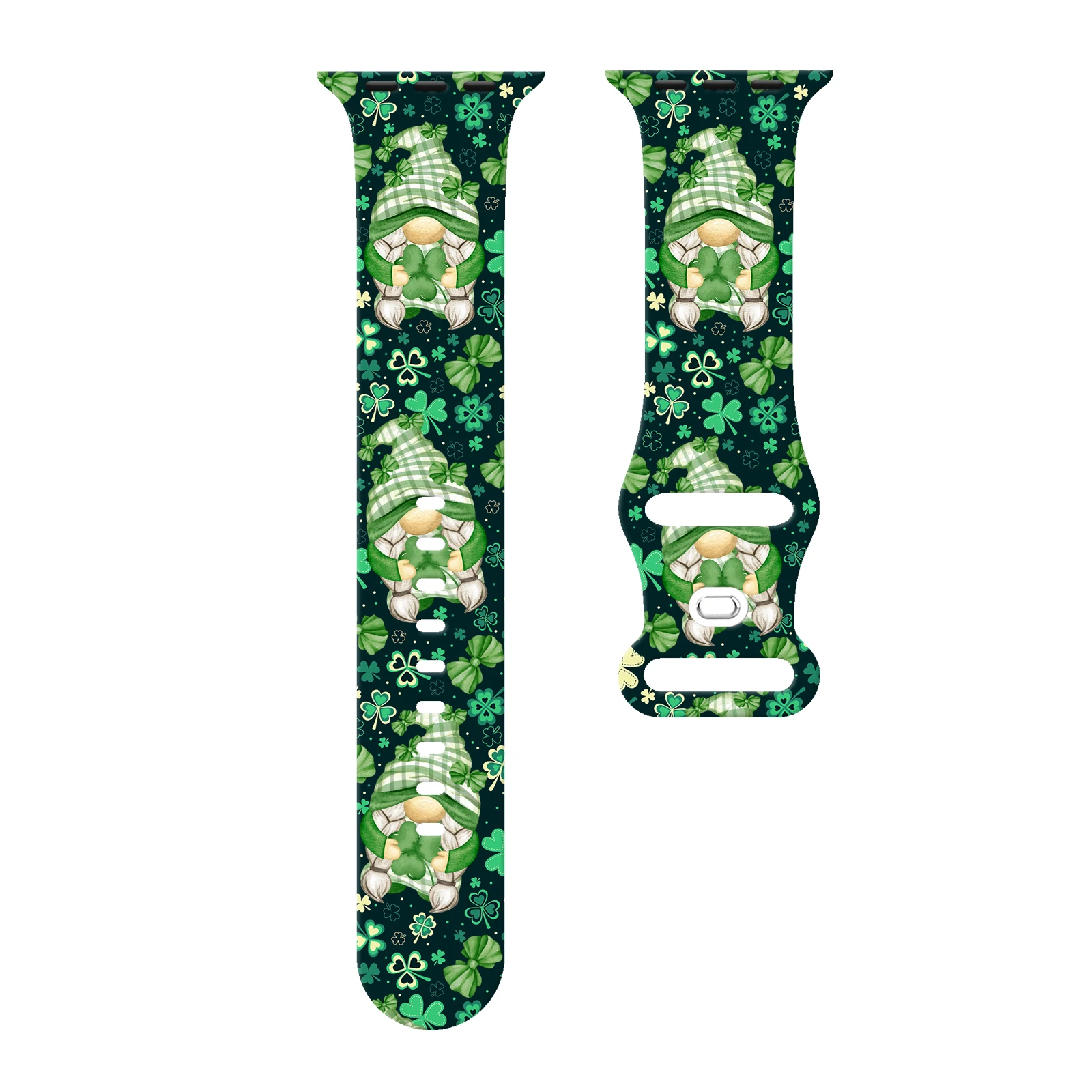 

St. Patrick's Elf print watch band for Apple Watch 11 10 9 8 7Silicone Band Replaceable Bracelet for iWatch 38mm 41mm 42mm 46mm