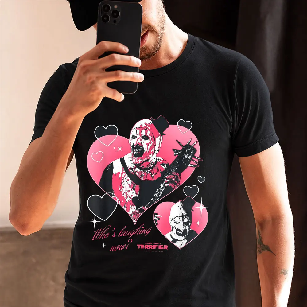 Retro Horror Movie Terrifier Art The Clown Killer Scary Halloween Gift T Shirt Creepy Valentine's Day Graphic clothes S-6XL