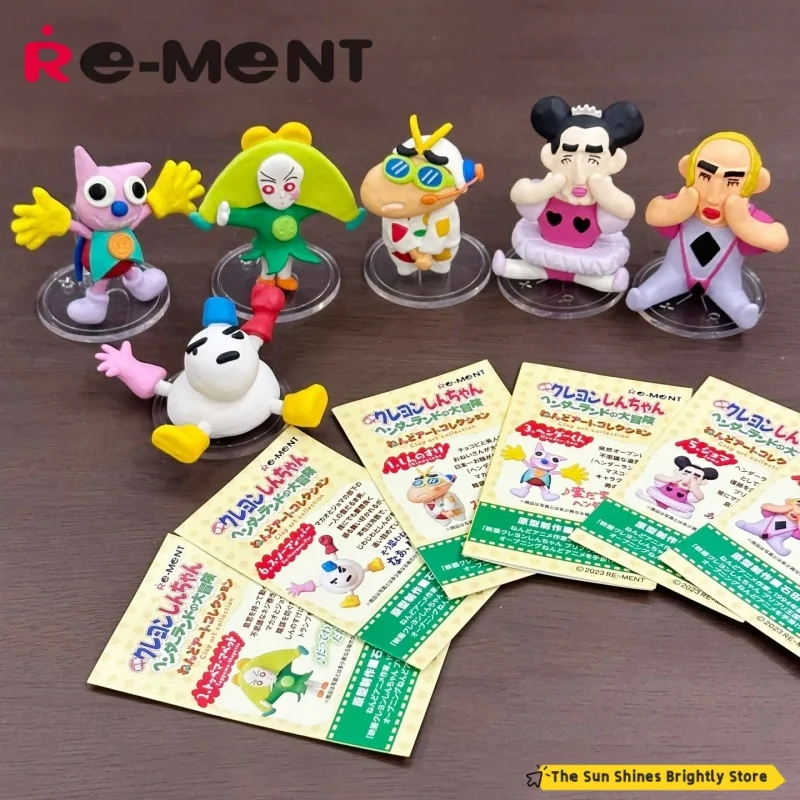 RE-MENT Crayon Shin Chan Clay art collection ชุดสะสมโมเดลตุ๊กตาอนิเมะน่ารักขนาดเล็ก ซีรีส์ฉากน่ารัก ของเล่นแบบกล่องสุ่ม ของสะสม