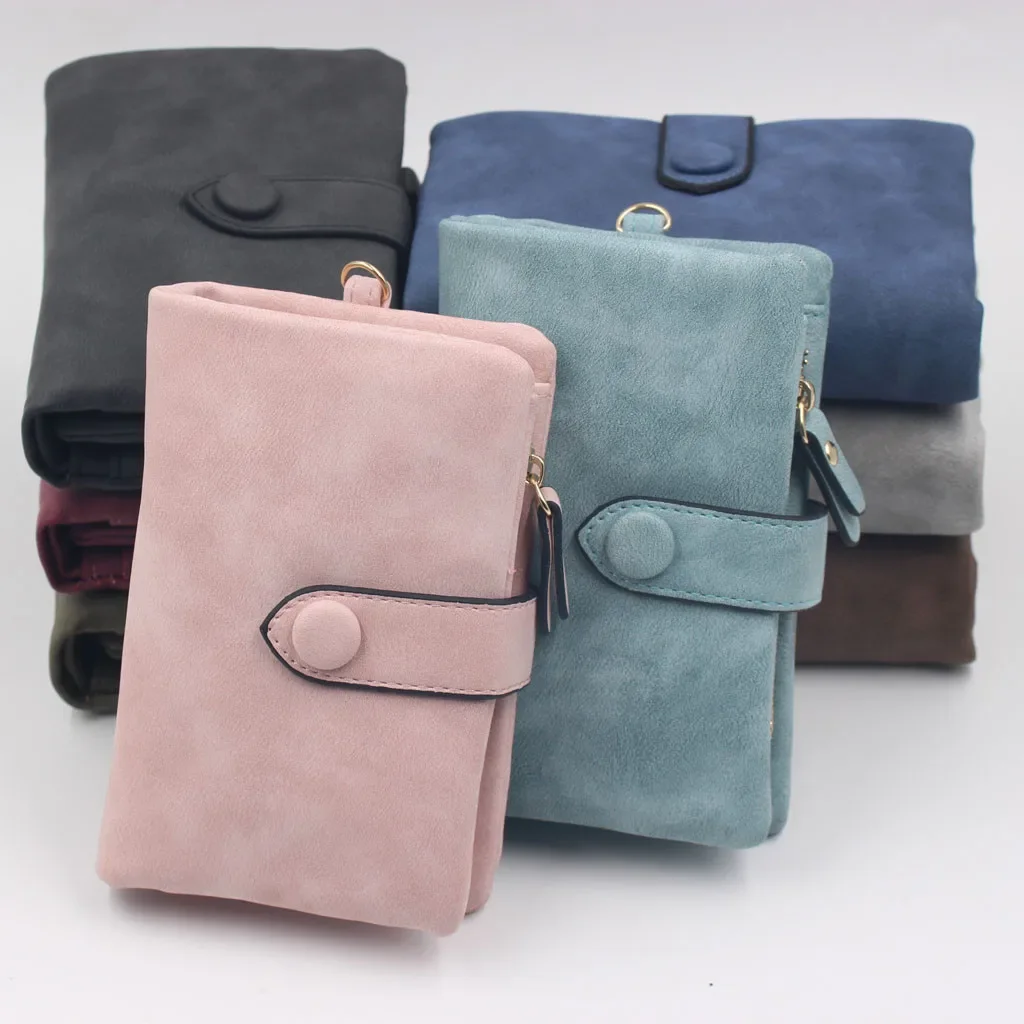 

New Leather Women Wallets Coin Pocket Hasp Card Holder Money Bags Casual Long Ladies Clutch Phone Purse 8 Color Cute Wallet 2022